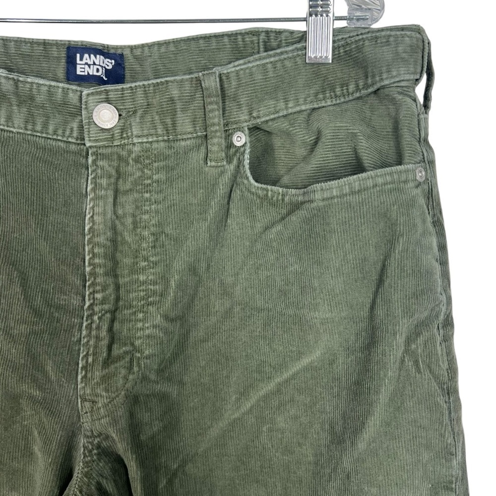 LAND'S END Men's BeanFLex Corduroy Pants Five-Pocket Standard Fit Straight Leg - Picture 2 of 7